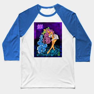 Aquarius Zodiac Baseball T-Shirt